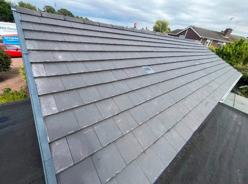 Completed roof replacement on a property in Leicester